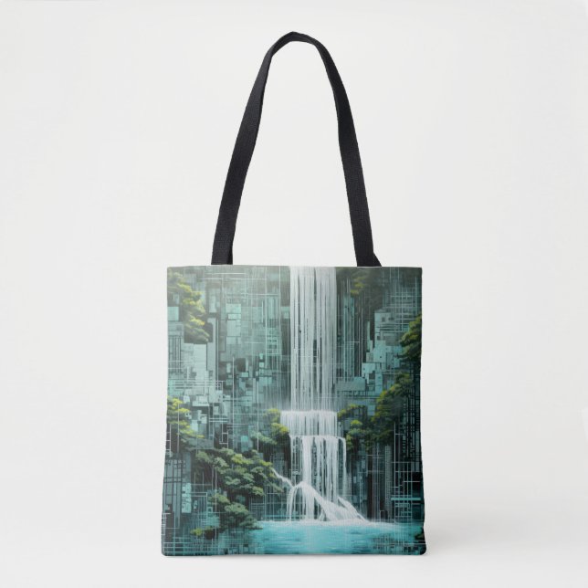 Wasserfall Landschaft Art Deco (Vorderseite)