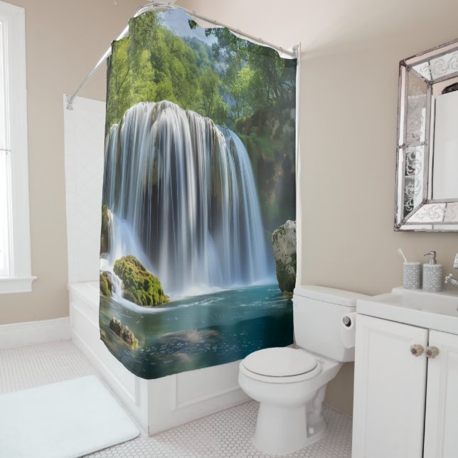 Wasserfall Landschaft Duschvorhang (Beispiel)