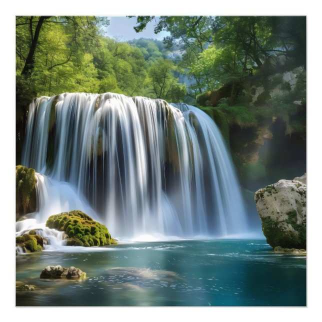Wasserfall Landschaft Fotodruck (Vorne)