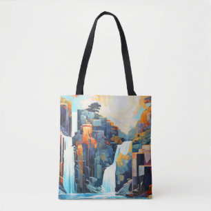 Wasserfall Landschaft Konzept Abstrakte Kunst