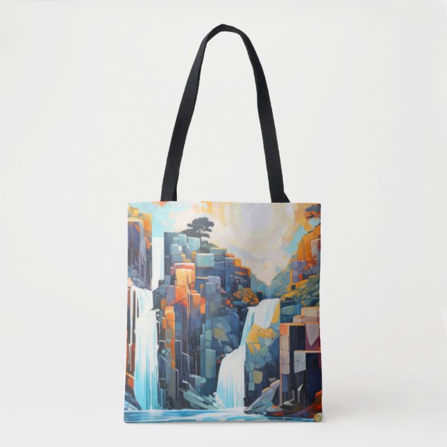Wasserfall Landschaft Konzept Abstrakte Kunst (Vorderseite)