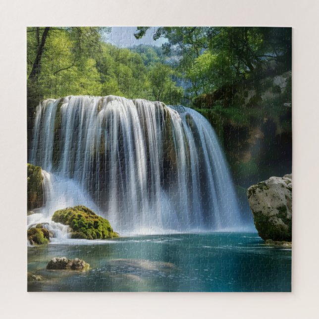 Wasserfall Landschaft Puzzle (Vertikal)