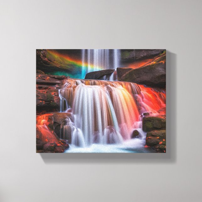 Wasserfall Leinwanddruck (Vorderseite)