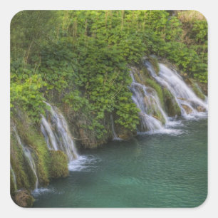 Wasserfall, Nationalpark Plitvicer Seen und Quadratischer Aufkleber