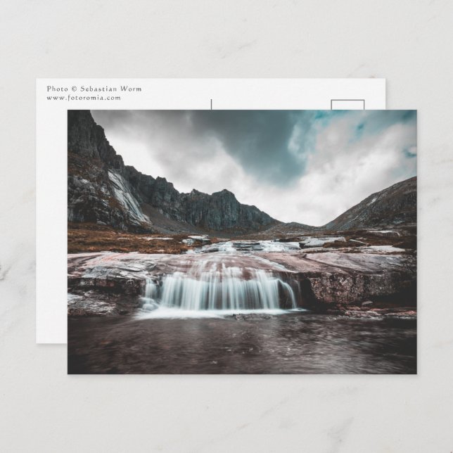 Wasserfall Natur Foto Postkarte (Vorne/Hinten)