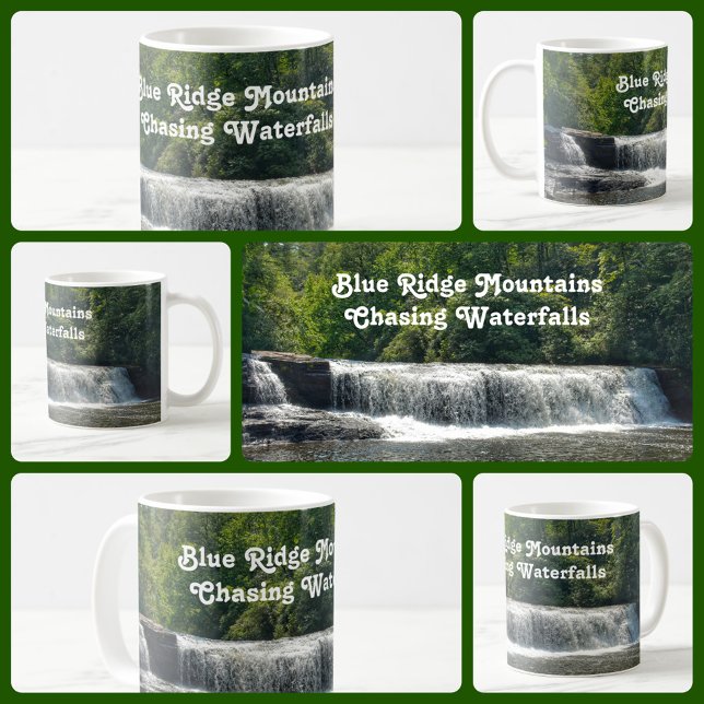 Wasserfall NC Blaue Ridge Berge individuell anpass Kaffeetasse (Von Creator hochgeladen)