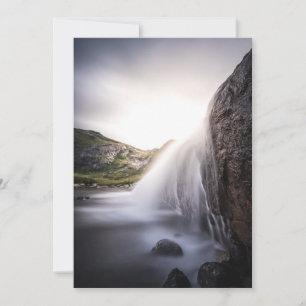 Wasserfall Norwegen Landschaftliches Foto Feiertagskarte