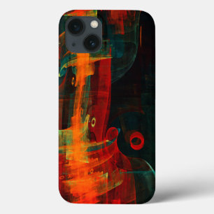 Wasserfall Orange Rotes Blau Abstrakte Kunst Case-Mate iPhone Hülle