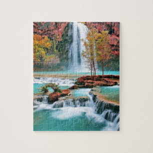 Wasserfall-Paradies-Puzzlespiel Puzzle