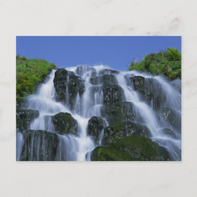 Wasserfall, Portree, Insel Skye, Highlands, Postkarte (Vorderseite)