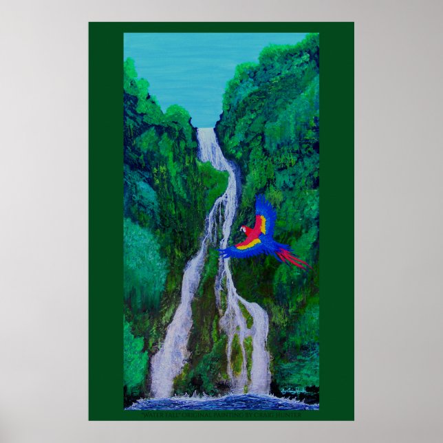 Wasserfall Poster (Vorne)
