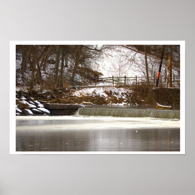 Wasserfall-Poster am Staudamm Poster (Vorne)