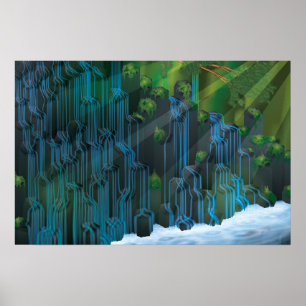 Wasserfall-Poster Poster