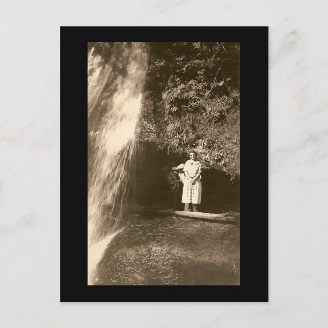 Wasserfall Postkarte (Vorderseite)