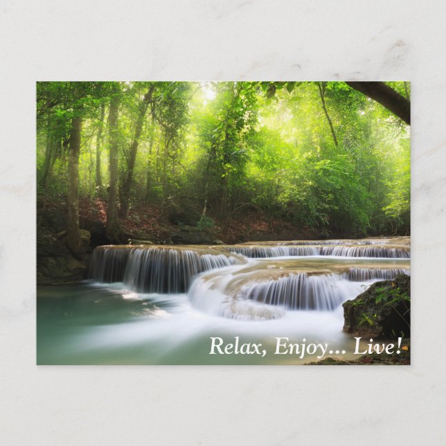 Wasserfall Postkarte (Vorderseite)