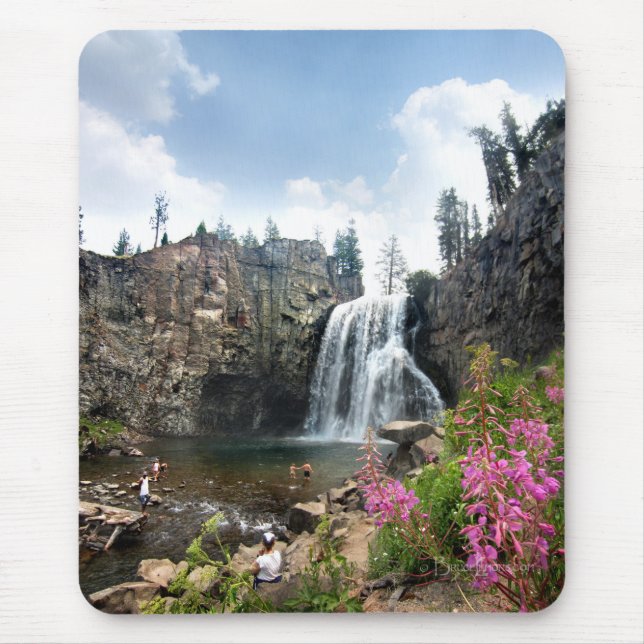 Wasserfall Rainbow Falls - Devils Postpiel - Sierr Mousepad (Vorne)