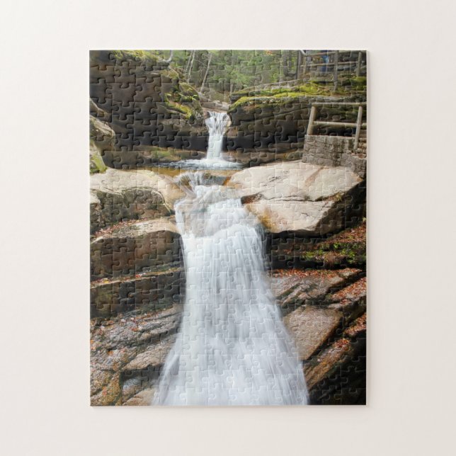 Wasserfall Sabbaday White Mountains Foto Puzzle (Vertikal)