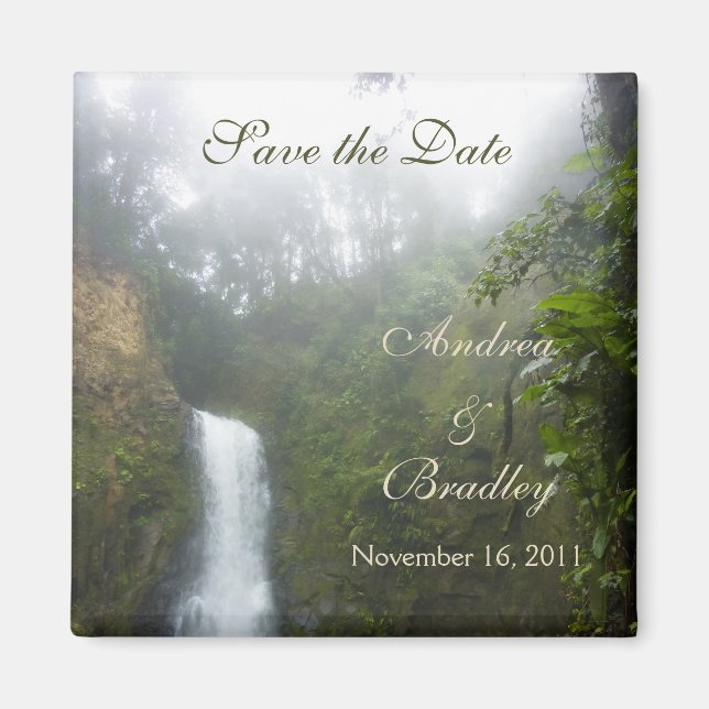 Wasserfall Save the Date Magnet (Vorne)