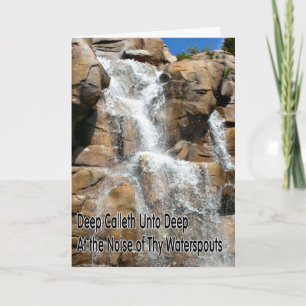 Wasserfall-Schrift-Christliche-Gedenkkarte Karte