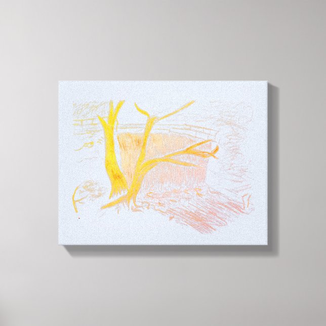 Wasserfall Silver Canvas Print Leinwanddruck (Vorderseite)