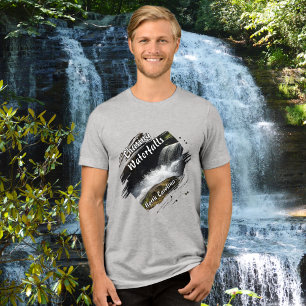 Wasserfall suchen Abenteuer Wandern Tri-Blend Shirt