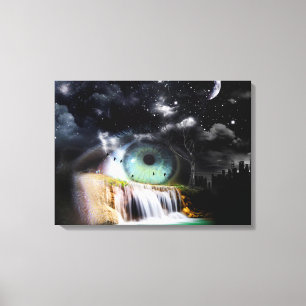 Wasserfall Surrealismus Leinwanddruck