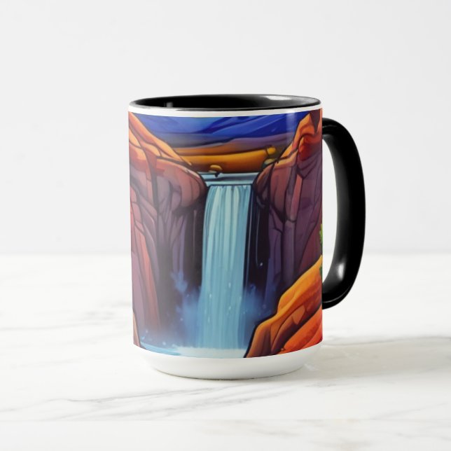 Wasserfall Tasse (VorderseiteRechts)