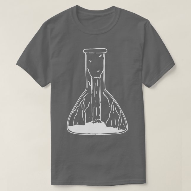 Wasserfall Test Tube Science Lineart Premium T-Shirt (Design vorne)