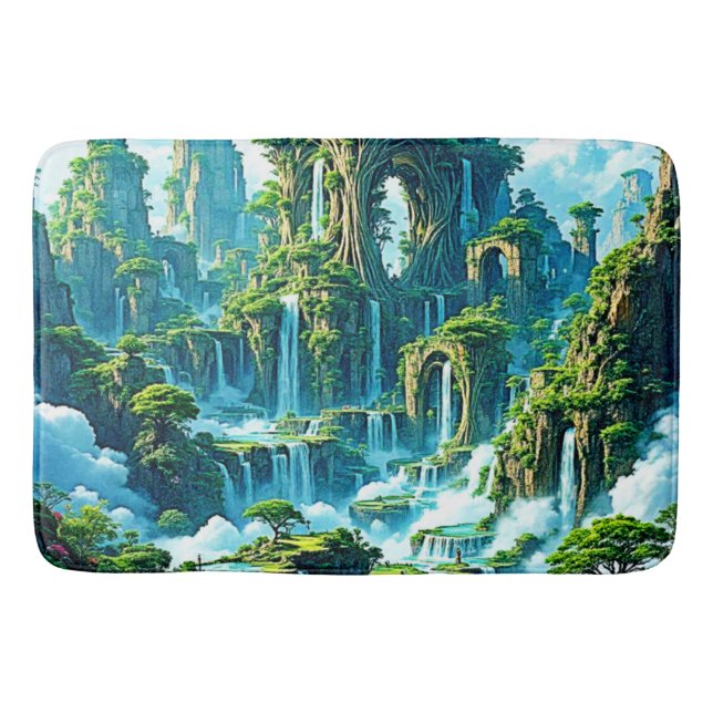 Wasserfall Trek Kingdom Dream Badematte (Vorderseite)