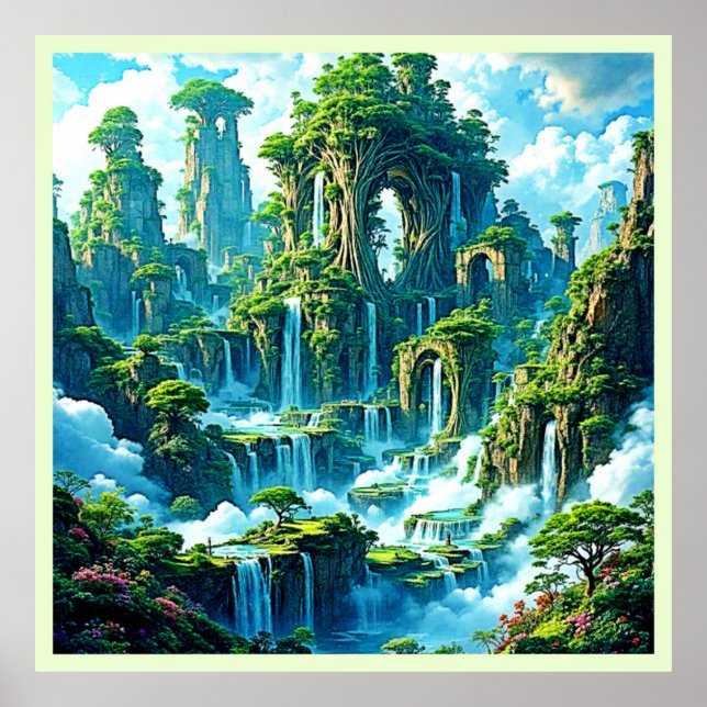 Wasserfall Trek Kingdom Dream Poster (Vorne)