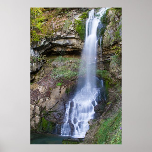 Wasserfall- und Felsenplakatpapier (Matte) Poster (Vorne)