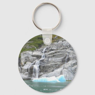 Wasserfall und Iceberg Alaska Binnenpass Schlüsselanhänger
