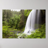 Wasserfall und Waldblick in Oregon