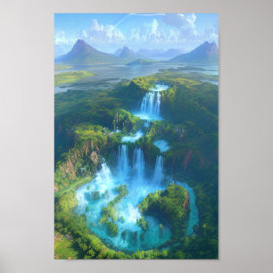 Wasserfall verzaubern poster