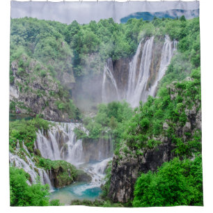 Wasserfall von Plitvicer Seen Duschvorhang