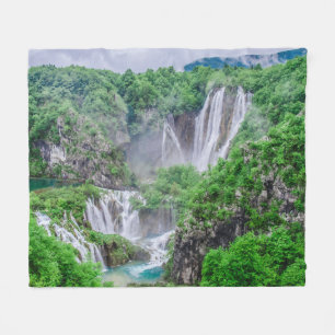 Wasserfall von Plitvicer Seen Fleecedecke