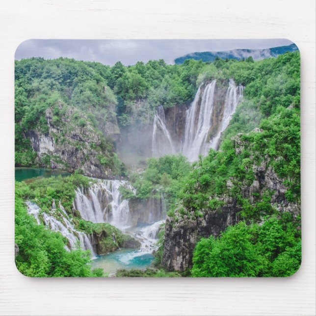 Wasserfall von Plitvicer Seen Mousepad (Vorne)