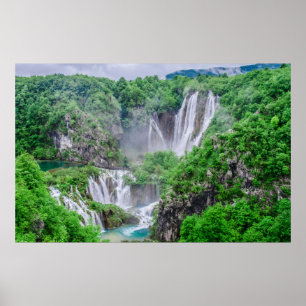 Wasserfall von Plitvicer Seen Poster