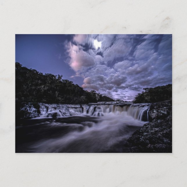 Wasserfall von Venâncios Postkarte (Vorderseite)