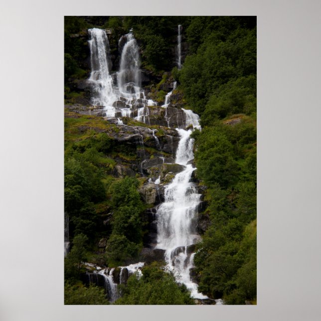 Wasserfall von Volefossen Poster (Vorne)