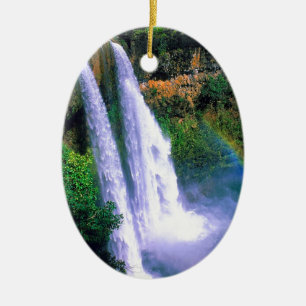 Wasserfall Wailua Kauai Hawaii Keramik Ornament