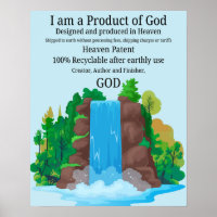 Wasserfall Wall Art, Produkt Gottes