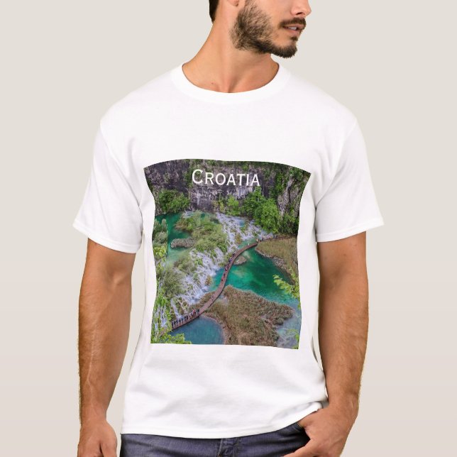 Wasserfall Wasserfall Wasserfall Kaskade Plitvicer T-Shirt (Vorderseite)