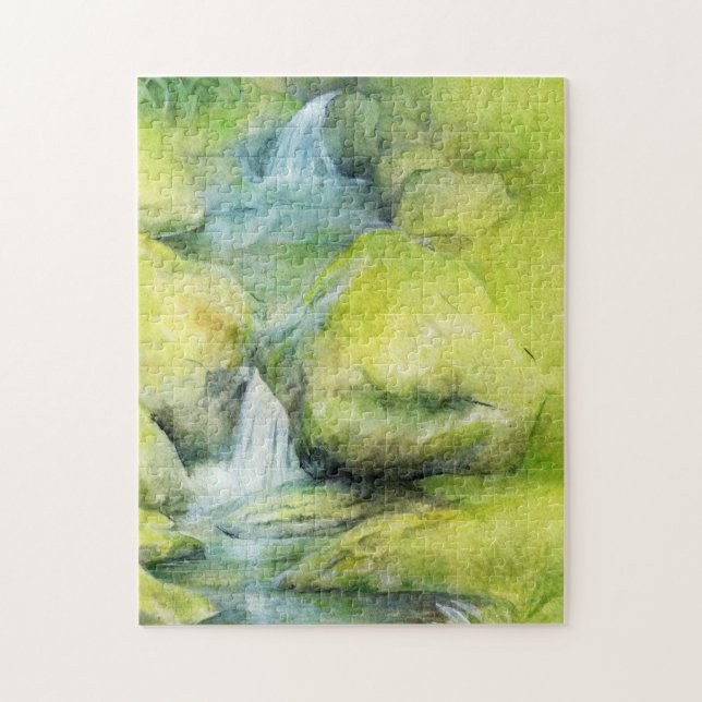 Wasserfall Wasserfall Wasserfall Kunstmalerei Puzz Puzzle (Vertikal)