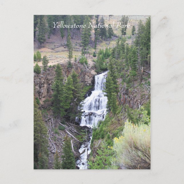 Wasserfall, Yellowstone Nationalpark, Postcard Postkarte (Vorderseite)
