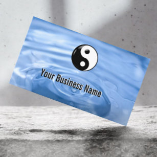 Wasserfall Yin Yang Business Card Visitenkarte