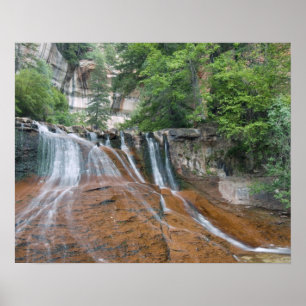 Wasserfall, Zion National Park, Utah, USA Poster