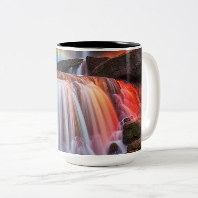 Wasserfall Zweifarbige Tasse (VorderseiteRechts)