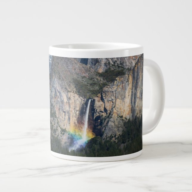 Wasserfälle | Bridal Veil Falls Yosemite Californi Jumbo-Tasse (Vorderseite Rechts)