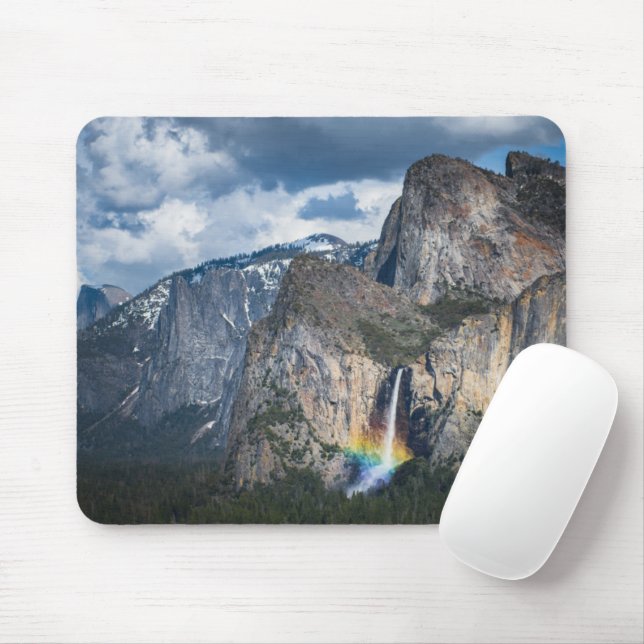 Wasserfälle | Bridal Veil Falls Yosemite Californi Mousepad (Mit Mouse)